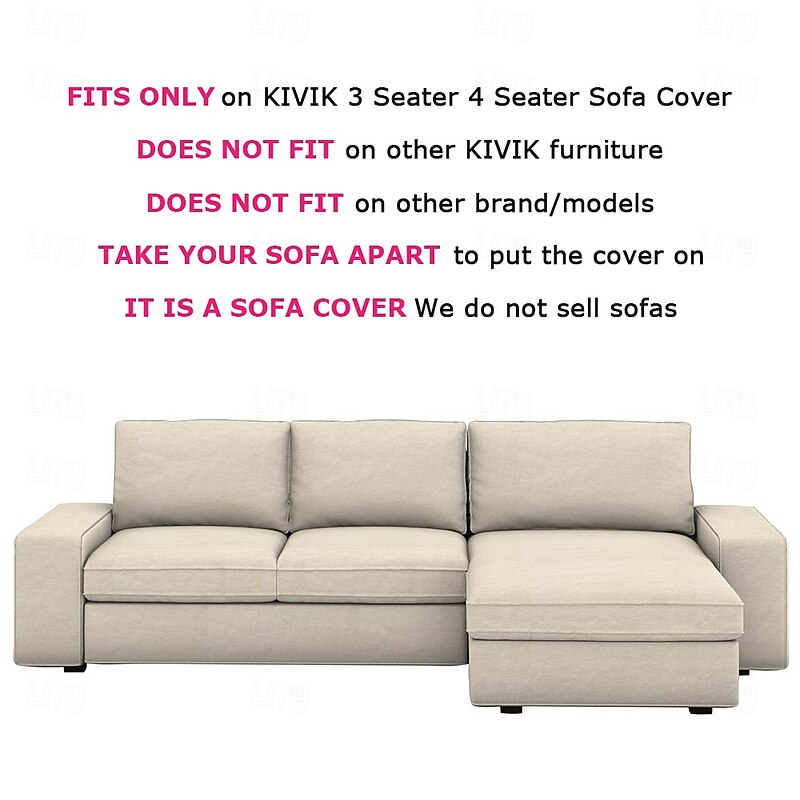 Velvet Sofa Cover 3 Seater 4 Seater with Armrests L Shaped Solid Color Quilted Velvet Slipcovers  KIVcover LITB PRIME cover3