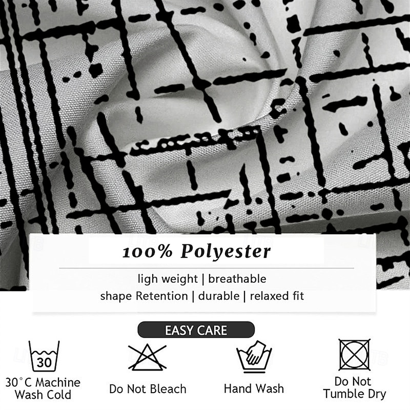 Men's Geometric Geometric Pattern Dress Shirt Button Up Shirt Long Sleeve Business Casual Business Daily Fall Spring & Summer Shirt Collar Button Up 3D Print Black White Blue Purple3