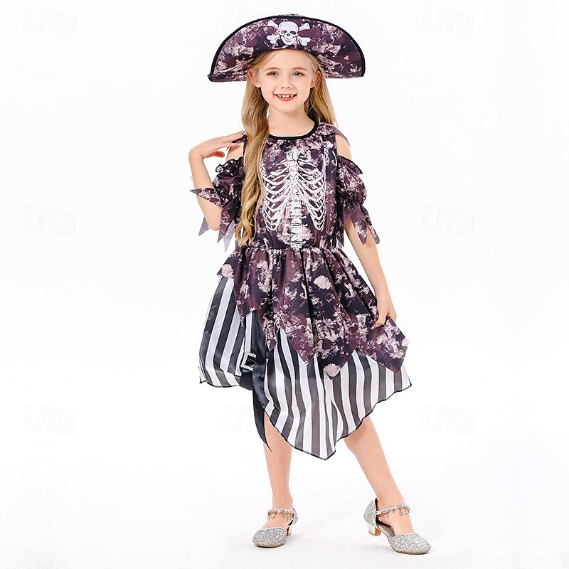 Pirate Halloween Dress Costume Dress Up Kid's Girls' Masquerade Party / Evening Easy Halloween Costumes Dress Up4