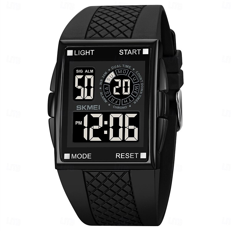 SKMEI 1967 Digital Watch for Men Sport Waterproof Countdown LED Light Electronic Mens Wristwatches Chrono Countdown Reloj Hombre