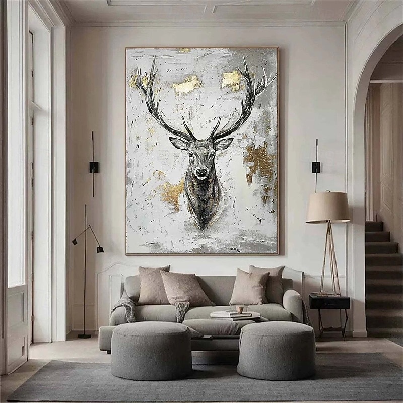 Giraffe Oil Painting handmade African Animals painting handmade Wall Art Wild Animals oil painting Impasto Textured Artwork Gifts paintings for Kids room living room wall decoration