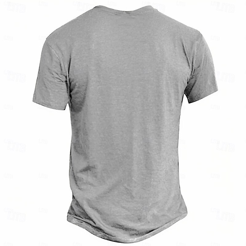 Men's Funny Jesus Riding T-Rex Graphic T-Shirt with UFO & Bigfoot Print - Absurd Grey Short Sleeve2