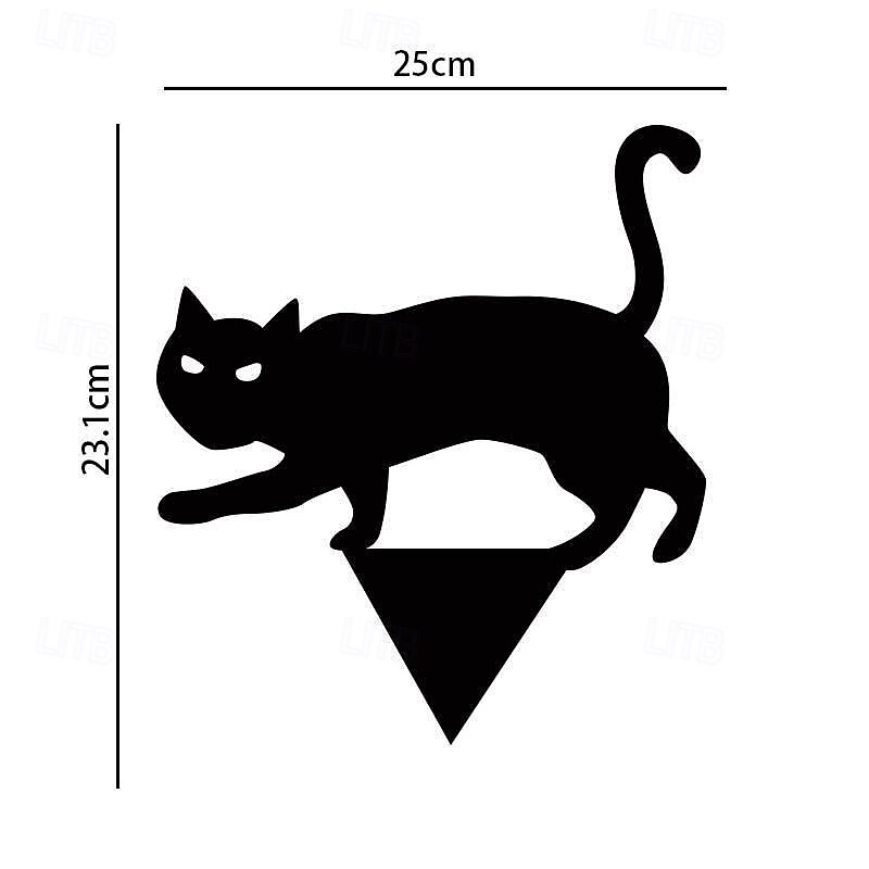Halloween Decorations Outdoor 3ct Black Cat Decor Yard Signs with Stakes Acrylic Scary Silhouette Waterproof Lawn Decorations for Kids Family Home Party4