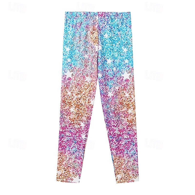 Girls' 3D Graphic Leggings Spring Fall Active Cute 3D Print Kids 3-12 Years Outdoor Vacation Sport Regular Fit2