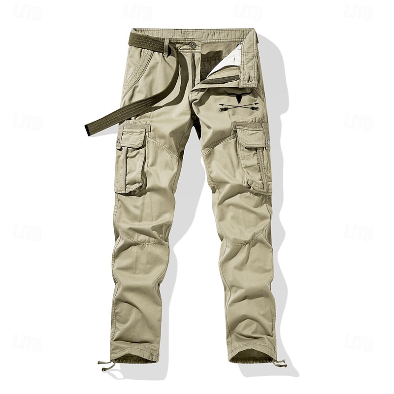 Men's Cargo Pants Cargo Trousers Work Pants Multi Pocket Cow Arrow Outdoor Full Length Outdoor Sports Outdoor Casual Sports Fashion Army Green Khaki Micro-elastic3