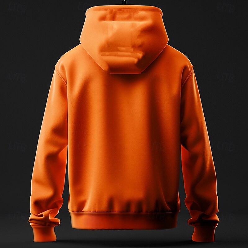 Halloween Men's Cat Pumpkin Hoodie Hoodies Sweatshirt Fashion Cowboy Long Sleeve Hooded Orange Pocket 3D Print Fall Winter Designer2