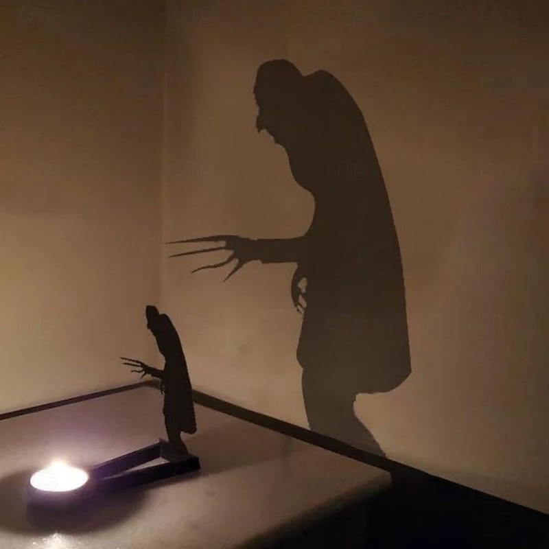 Halloween Horror Nosferatu Candle Holder, Nosferatu Candle ShadowHorror Metal Decoration, Tealight Shadow Caster (Only Holder,Excluding Candles)4