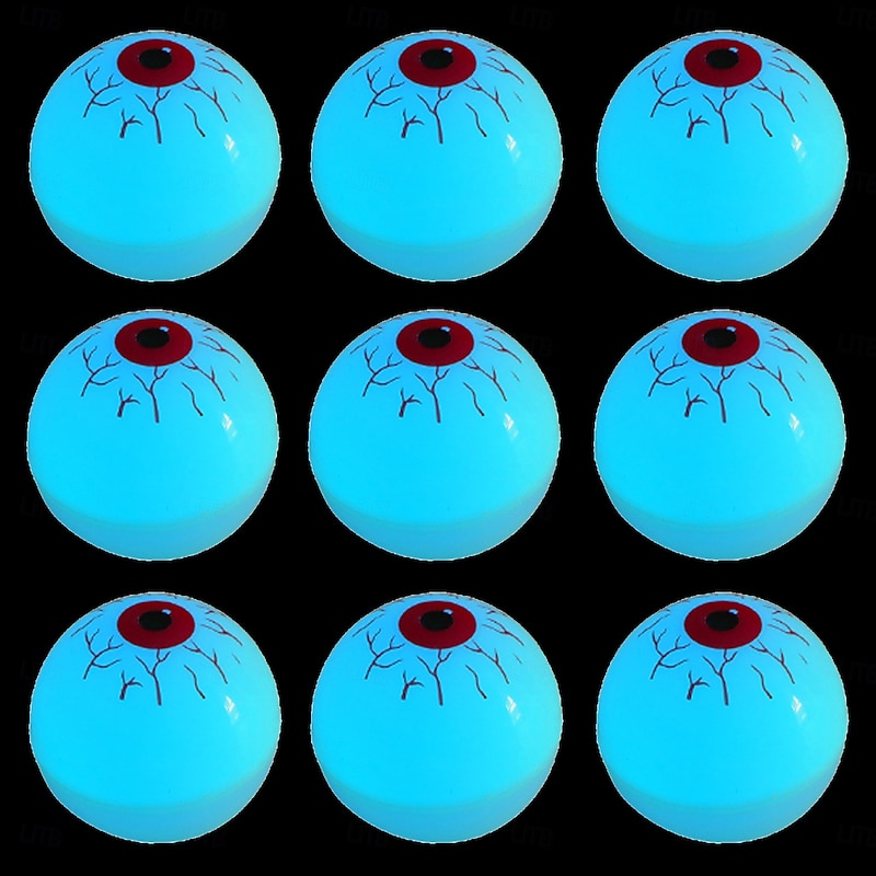 9pcs Halloween Decorations Eyeball Lights, Huge Horror Party lights Eyeball Rechargeable Battery Operated Candle Light for Halloween Party LED Scary Eyeball Decorations4
