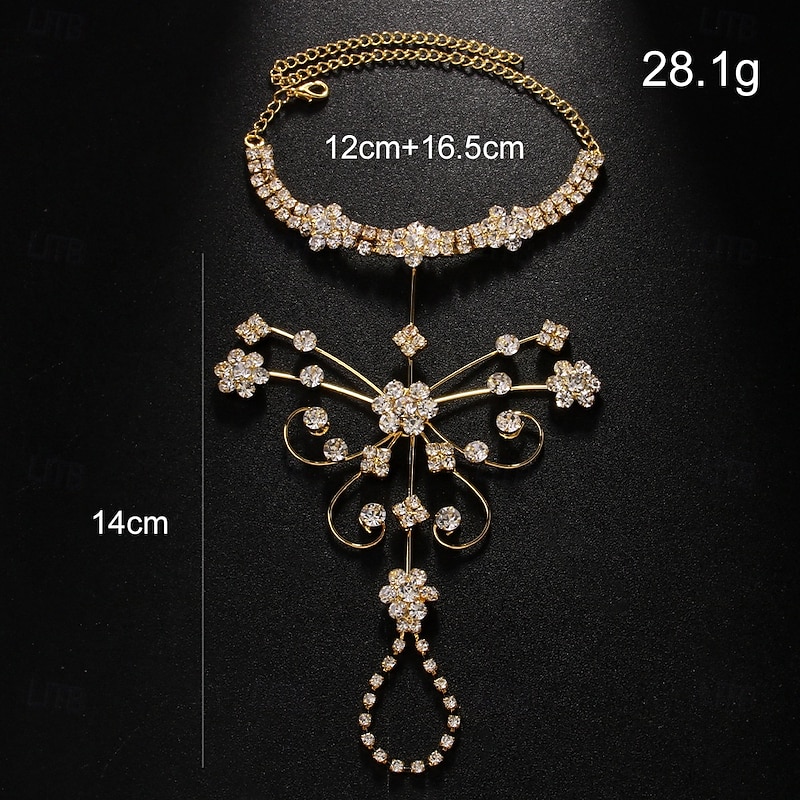 Women's Tennis Bracelet Ring Bracelet / Slave bracelet Classic Butterfly Precious Fashion Luxury Rhinestone Bracelet Jewelry Silver / Gold For Gift Daily Engagement2