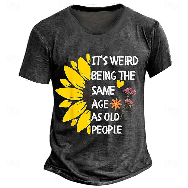 Mens Funny Graphic T-Shirt: 'It's Weird Being The Same Age As Old People' Humor Novelty Tee - Lifestyle Aging Gift4