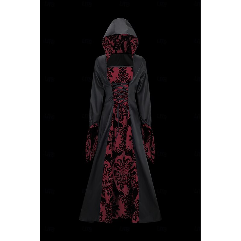 Retro Vintage Punk & Gothic Medieval Dress Witch Fancy Dress Women's Celtic Fantasy Steampunk Masquerade Party Adults Dress3