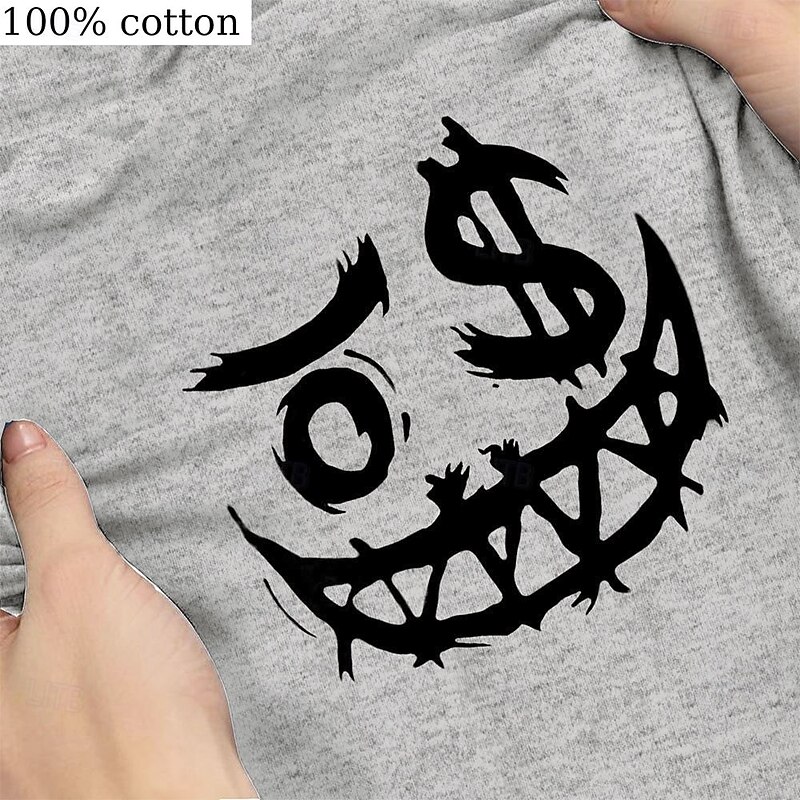 Men's Grimace T Shirt Tee Top 100% Cotton Short Sleeve Graphic Shirt Heather Gray Black Army Green Comfortable Tee Street Fashion Designer Clothing3