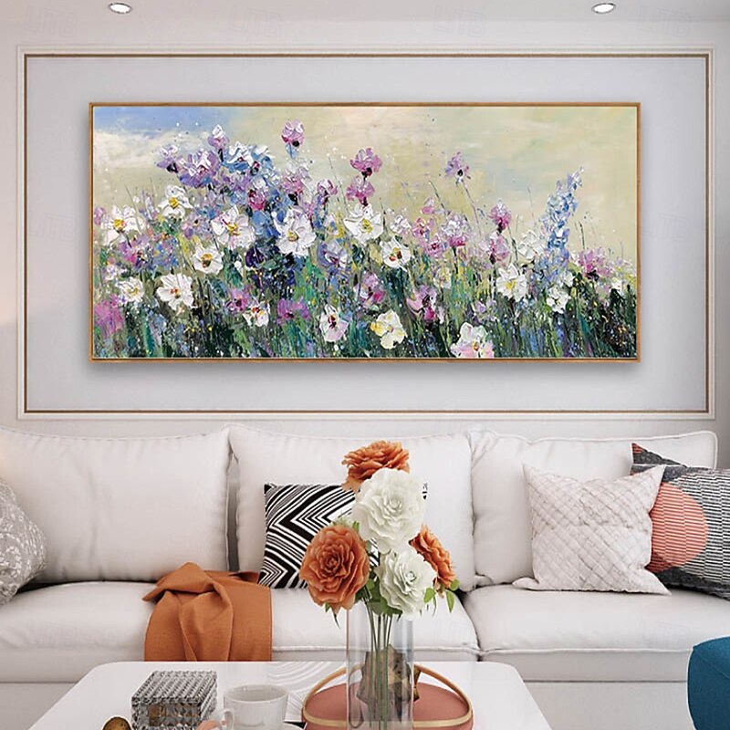Mintura Handmade Flower Landscape Oil Paintings On Canvas Wall Art Decoration Modern Abstract Picture For Home Decor Rolled Frameless Unstretched Painting4
