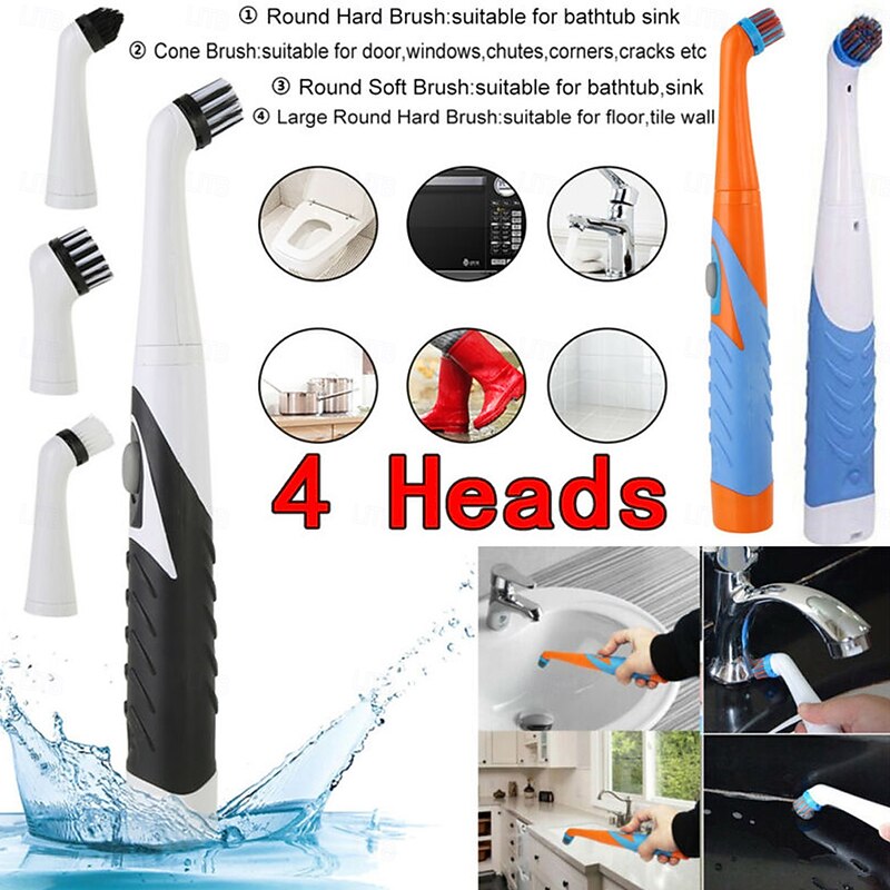 Wireless Electric Cleaning Brush - Ultrasonic Washer for Kitchen Utensils, Bathroom, and Shoes, Sonic Scrubber
