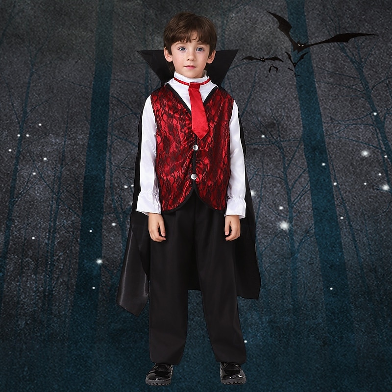Vampire Halloween Costume Medieval Kid's Boys' Carnival Masquerade Easy Halloween Costumes Dress Up