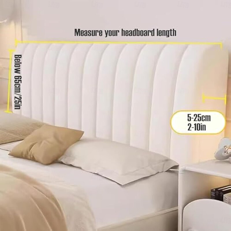 Velvet Bed Headboard Cover for Full Queen Cal King Size, Quilted Bed Headboard Slipcover Thicken Dustproof Headboard Padding Protector Cover2