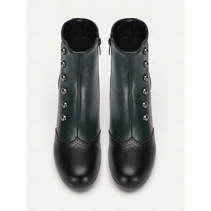Women's Victorian-Style Buttoned Ankle Boots - Vintage-Inspired Footwear for Elegant Events and Everyday Wear4