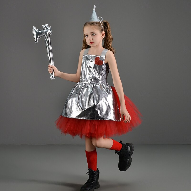 Dorothy Scarecrow Halloween Costume Tutu Alice in Wonderland Dress Up Kid's Girls' Children's Day Masquerade Party Easy Halloween Costumes Dress Up3
