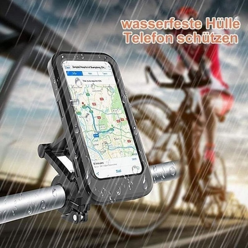 Waterproof Bicycle & Motorcycle Phone Holder - Shockproof & Scratch-Proof, 360 Adjustable, Universal for 6.7-Inch Phones, Easy Install with Quick Release Buckle3