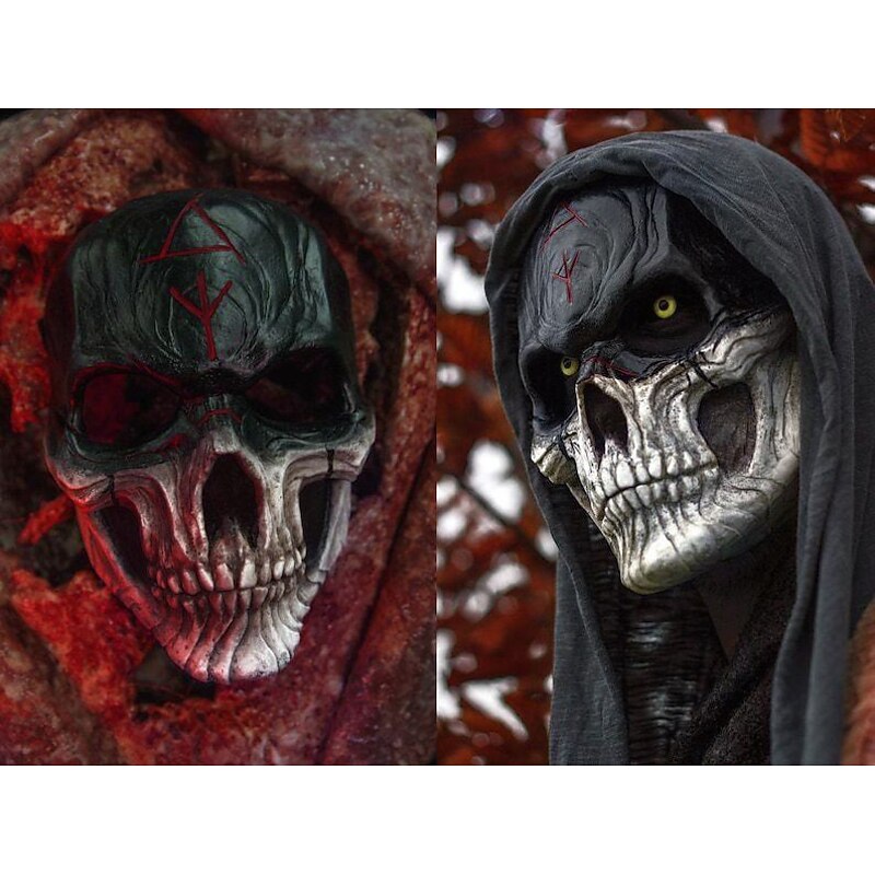 Skull Halloween Mask Halloween Props Call Of Duty Horror Scary Costume Halloween Adults' Men's Women's Halloween Carnival Mardi Gras Easy Halloween Costumes Dress Up2