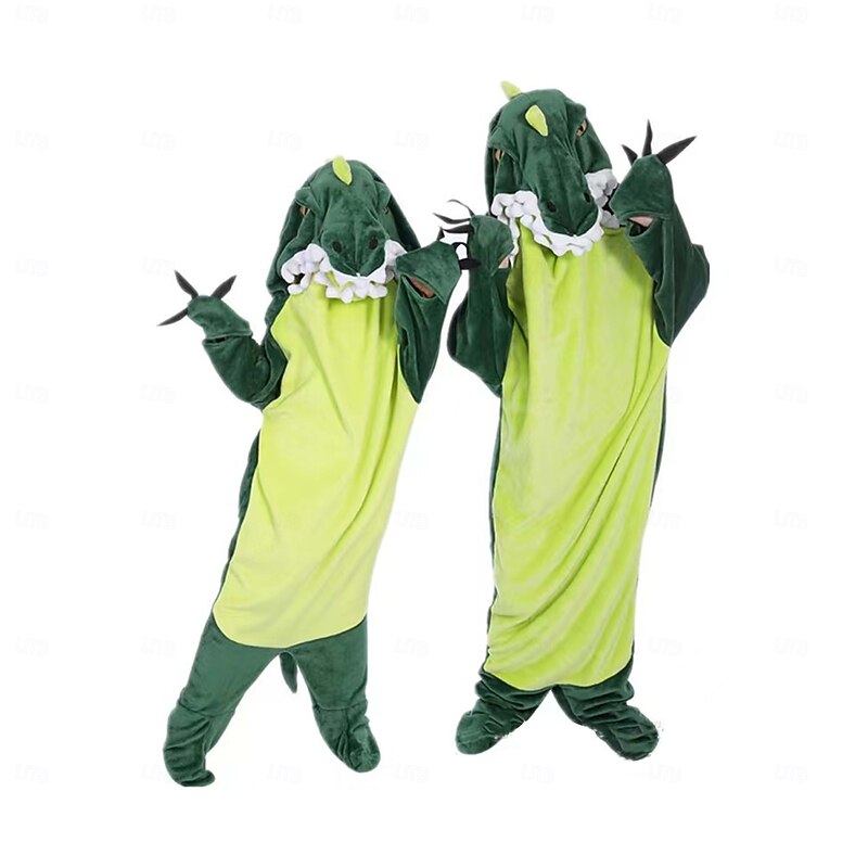 Couples Dinosaur Shark Halloween Group Family Costumes Kid's Adults' Unisex Funny Costume Party Home Wear Halloween Carnival Easy Halloween Costumes2