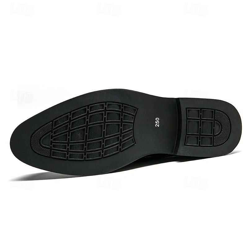 Men's Crocodile Pattern Oxford Shoes - Faux Leather Lace-Up Formal Dress Shoes for Business and Special Occasions 7