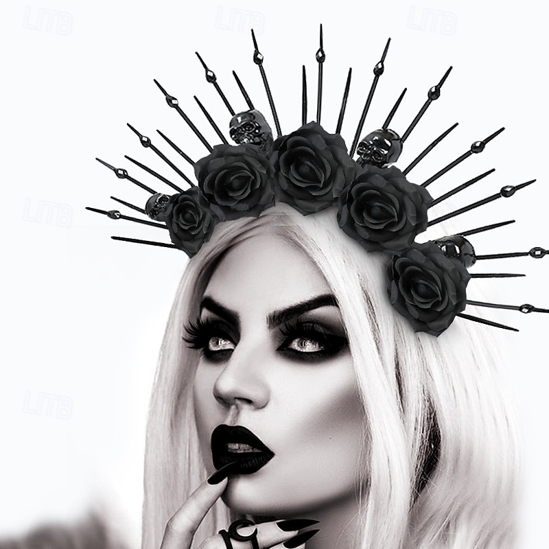 Ghost Queen Ghost Bride Halloween Costume Headband Punk Gothic Scary Costume Adults' Women's Halloween Carnival Easy Halloween Costumes Dress Up3