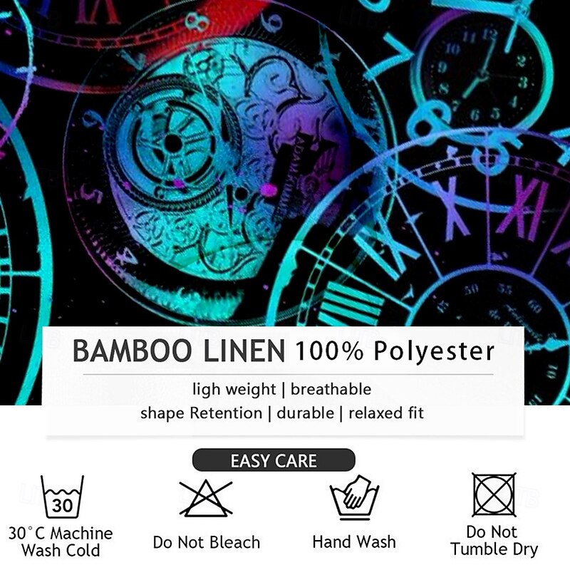 Men's Neon Beach Shirt Button Up Shirt Short Sleeve Hawaiian Vacation Daily Summer Spring Collared Shirts Pocket Blue3