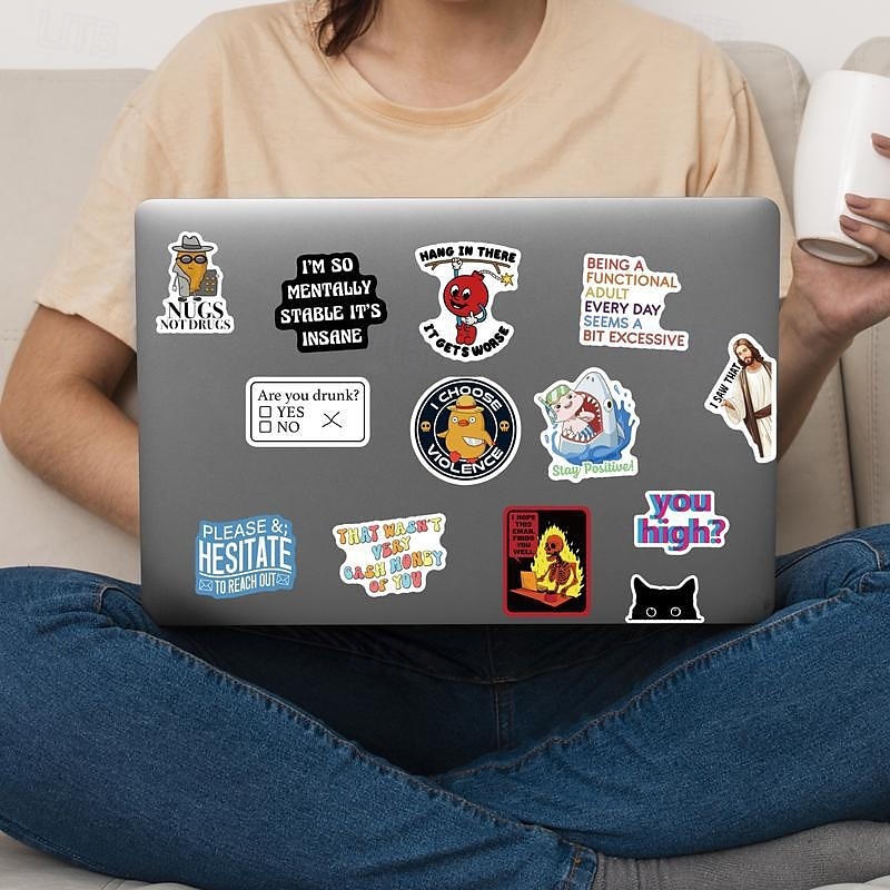 150pcs Funny Stickers for Adults, Suitable For Bumpers,Safety Helmets,Water Bottles,Colleagues,Computers Vinyl Waterproof Decals4
