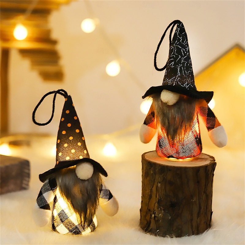 Forest Pendant Hat Light Halloween Ornament Desktop Decor Doll Festival Scene Props Diy Gift Decoration3