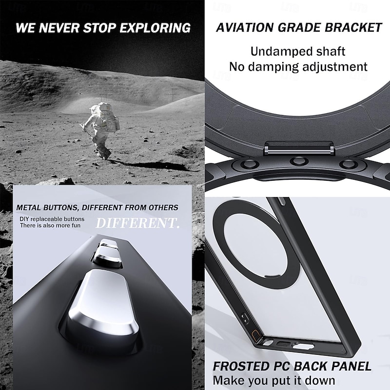 Phone Case For Samsung Galaxy S25 S24 S23 Ultra Plus Magnetic Adsorption With Magsafe with Stand Holder Magnetic Full Body Protective TPU2