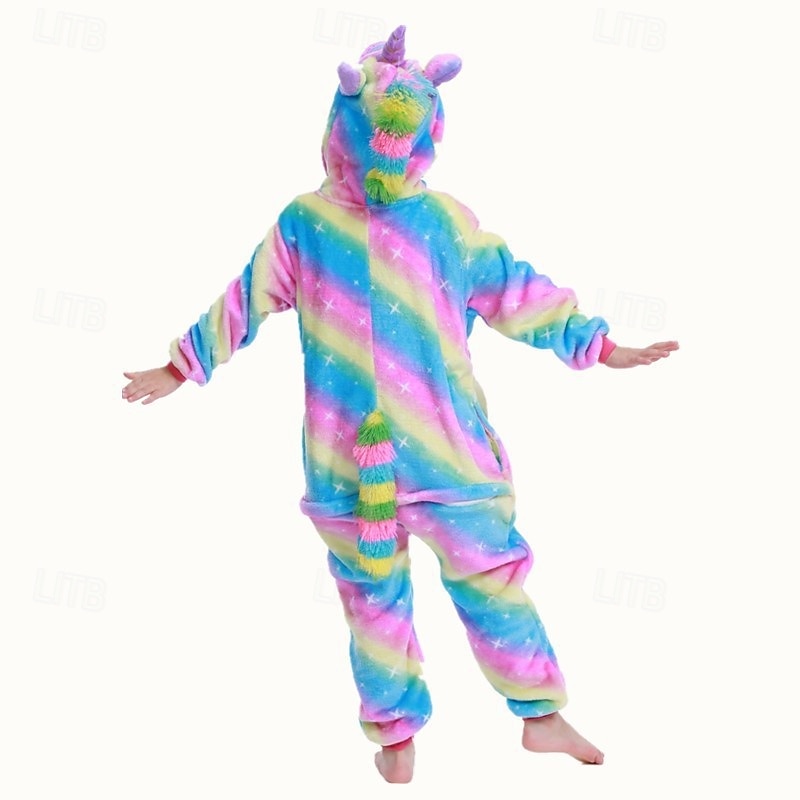 Kid's Animal Onesie Costume Carnival Costume Cartoon Unicorn Onesie Pajamas Kigurumi Pajamas Charm Funny Costume For Girls' Carnival Cartoon3
