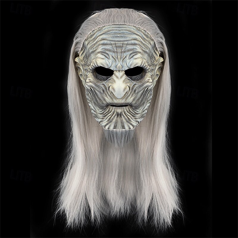 White Walker Halloween Mask Halloween Props Halloween Horror Scary Costume Adults' Men's Unisex Halloween Carnival Easy Halloween Costumes Dress Up2