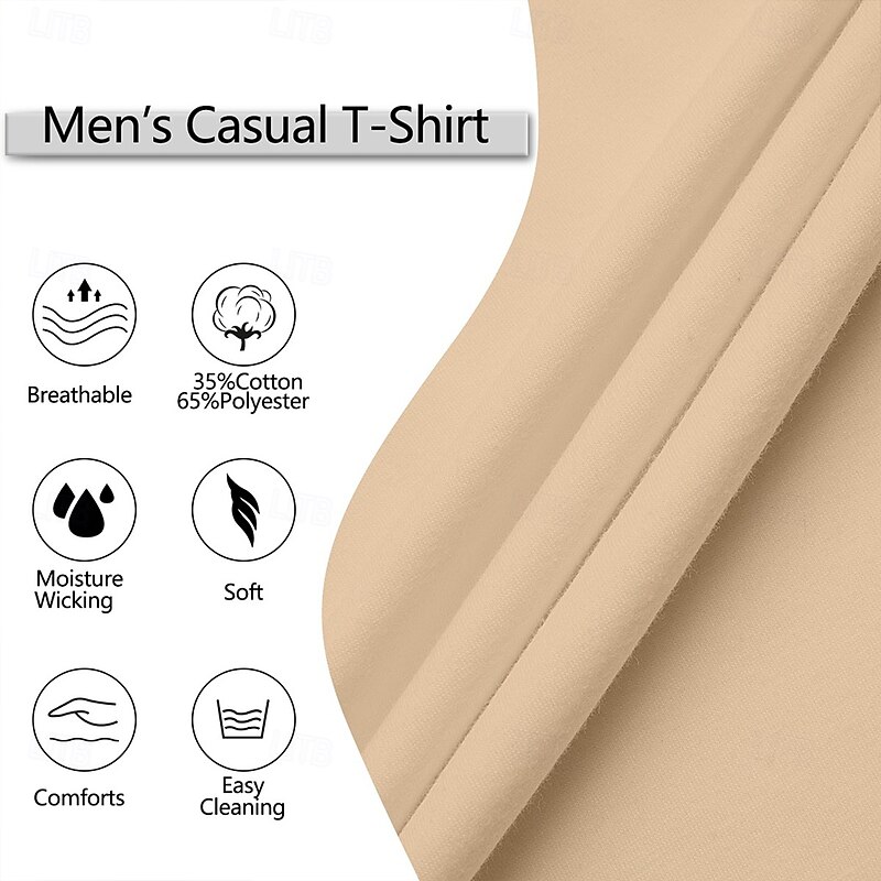 Men's T shirt Tee Henley Shirt Tee Top Solid Color Henley Outdoor Casual Short Sleeve Patchwork Button Clothing Apparel Fashion Designer Comfortable2