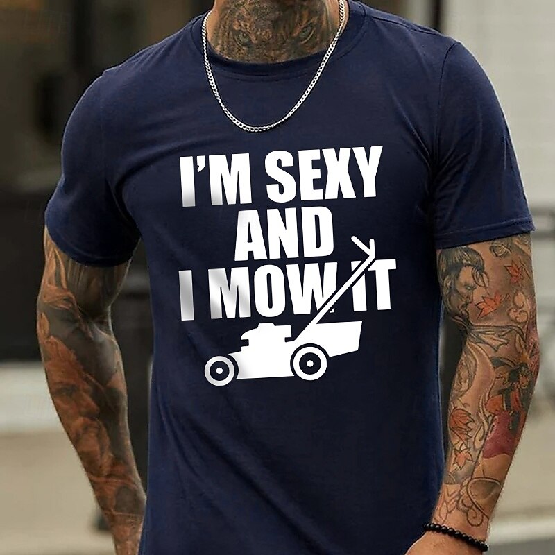 Men's Car Letter Printed T Shirt Tee Top 100% Cotton Short Sleeve Graphic Shirt Army Green Dark Blue Comfortable Tee Street Sports Outdoor Fashion Designer Clothing2