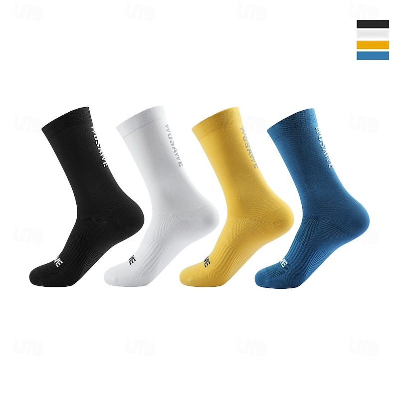 WOSAWE cycling sports reflective socks road cycling mid-calf sports socks men's and women's models breathable leisure cycling socks BE001