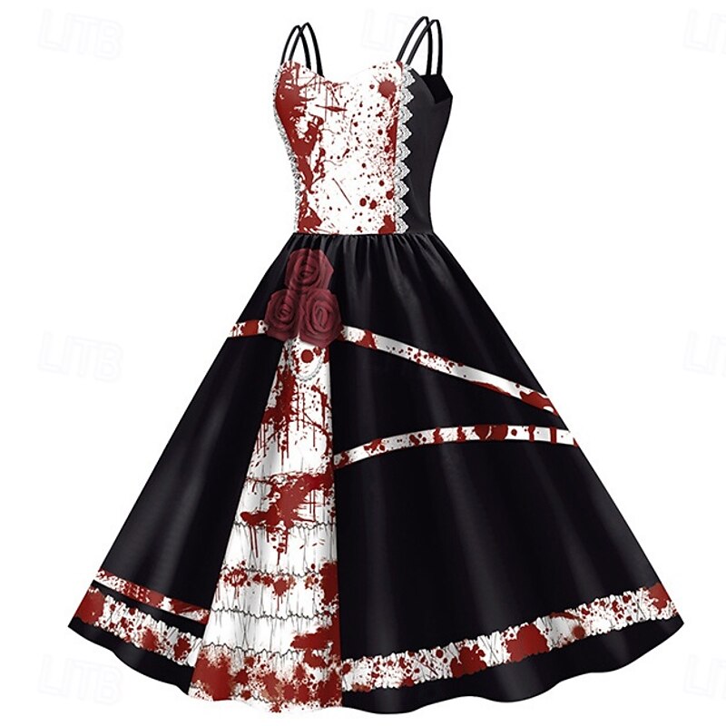 Zombie Halloween Dress Costume Sexy Costume Adults' Women's Carnival Masquerade Party / Evening Easy Halloween Costumes Dress Up3
