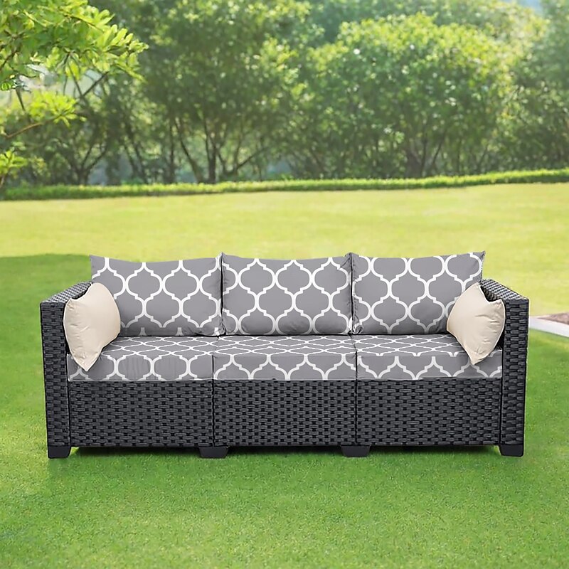 Outdoor Stretch Floral Seat Cushion Cover Waterproof Soft Elastic Slipcover for Enhanced Comfort and Furniture Protection2