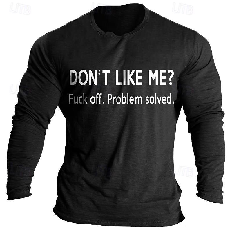 Funny Letter Print Black Wine Dark Blue T shirt Tee Men's Graphic 100% Cotton Shirt Sports Classic Shirt Long Sleeve Comfortable Tee Summer Fall Fashion Designer Clothing S M L XL XXL2