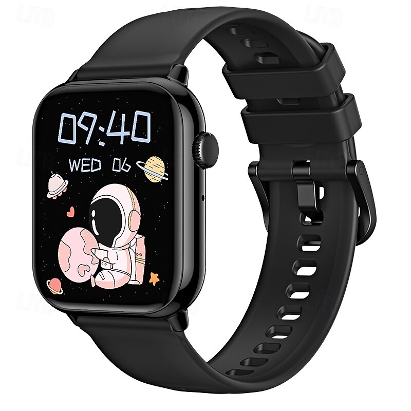 iMosi HD15 Smart Watch 1.75 inch Smartwatch Fitness Running Watch Bluetooth Pedometer Call Reminder Activity Tracker Compatible with Android iOS Women Men Hands-Free Calls Waterproof Media Control4