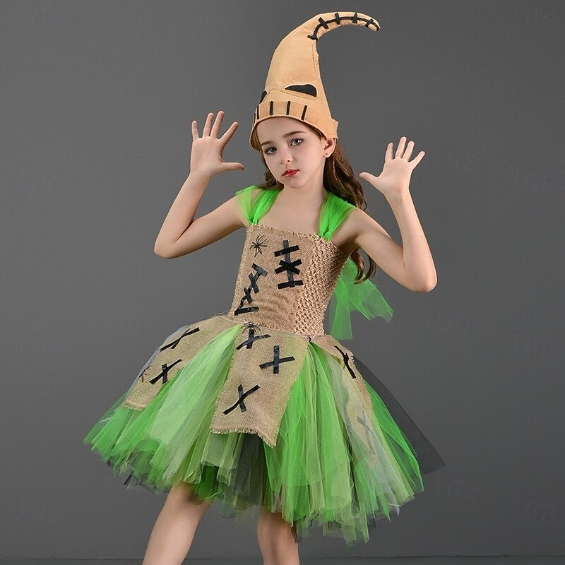 Oogie Boogie Halloween Costume Tutu The Nightmare Before Christmas Dress Up Kid's Girls' Christmas Children's Day Party Easy Halloween Costumes Dress Up