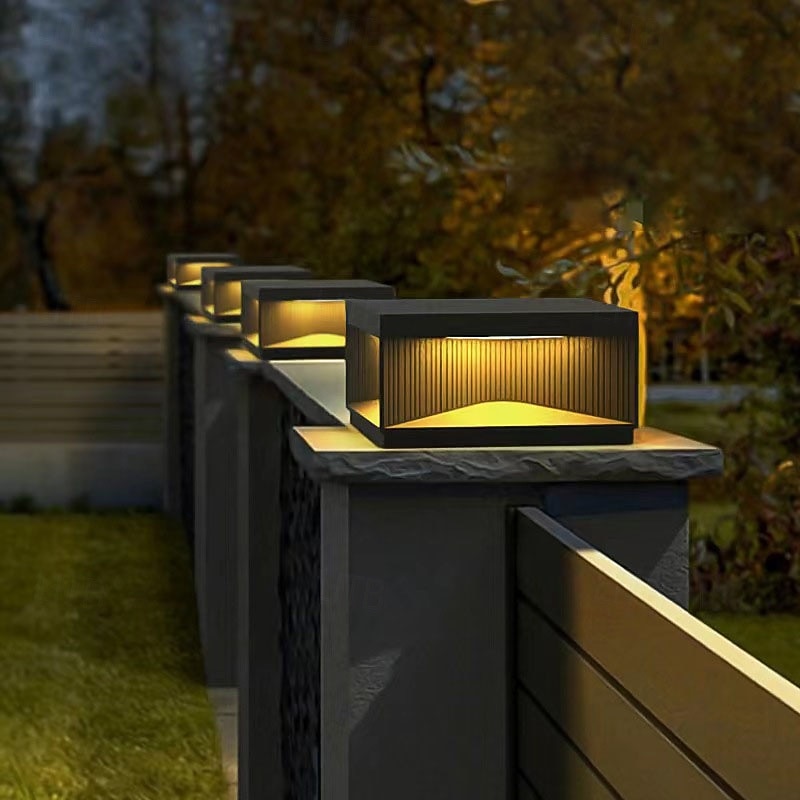 LED Outdoor Post Lights Warm White 20/30/40cm Nordic Style Outdoor Column Lights Fence Post Cap Lights Waterproof IP54 for Deck Suitable for Door Stone Pillars Garden lamp Post 85-265V