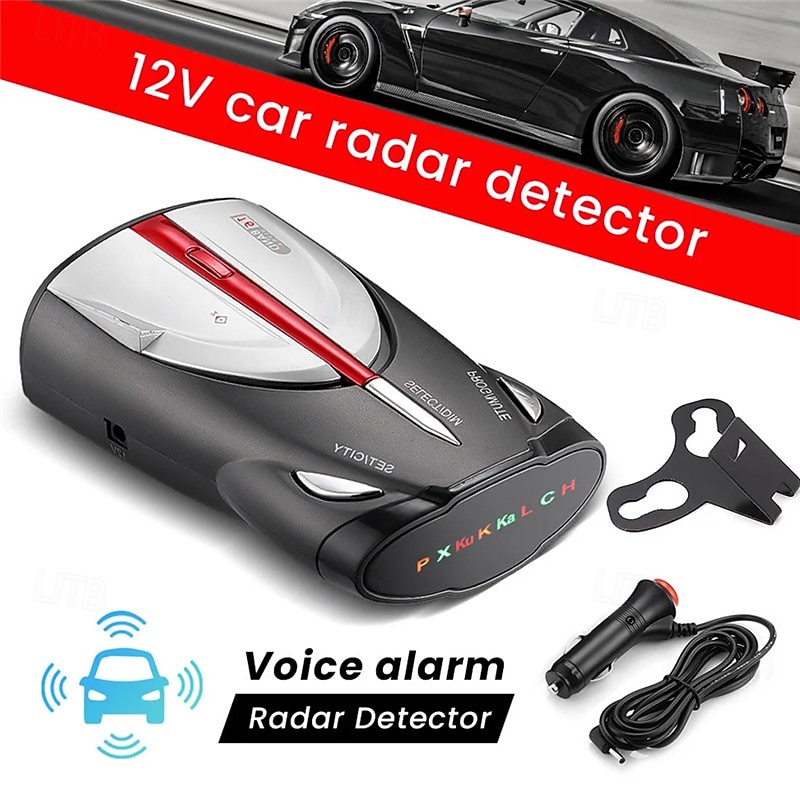Car Radar Detector Driving Aids Car Speed Detector Voice Fast Speed Vehicle Speed Alarm 360 Degree Detection