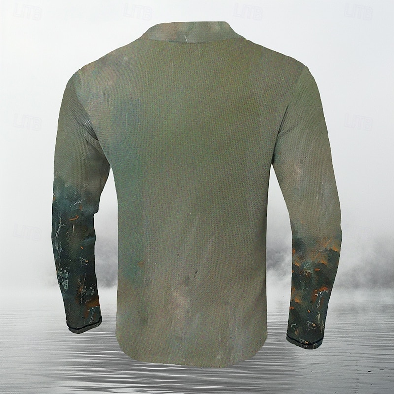 Men's Duck Golf Shirt Long Sleeve Polo Shirts Collared Shirts Casual Funny Streetwear Vacation Wear Party Outfits Buttons 3D Print Spring Fall Winter Green2