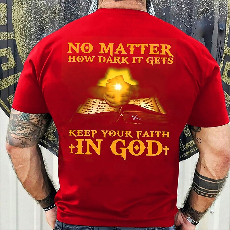 Men's Letter Printed Cross T Shirt Tee Top 100% Cotton Short Sleeve Graphic Shirt Black Red Dark Blue Comfortable Tee Street Sports Outdoor Fashion Designer Clothing2