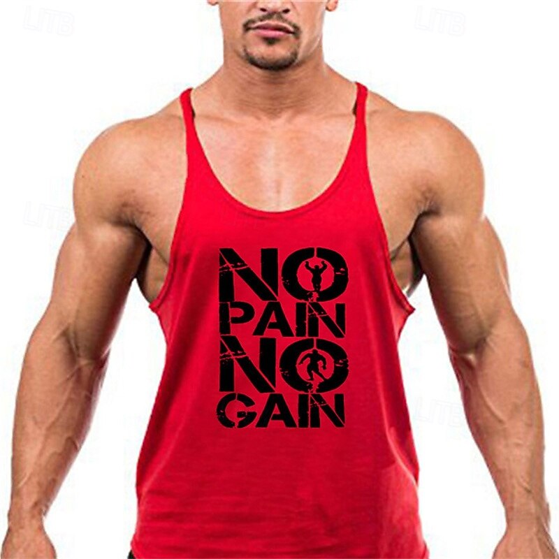 Men's Workout Tank Top Running Tank Top Gym Tank Top Sleeveless Vest / Gilet Casual Athleisure Graphic Quick Dry Soft Breathable Gym Workout Walking Jogging Sportswear Activewear Black White Yellow3