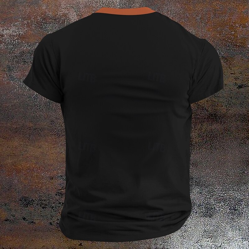 Halloween Men's Pumpkin Reaper Boo T Shirt Henley Shirt Short Sleeve T shirt 3D Print Henley Shirt Designer Retro Vintage Street Casual Daily Black Summer Spring Clothing Apparel S M L XL XXL XXXL2