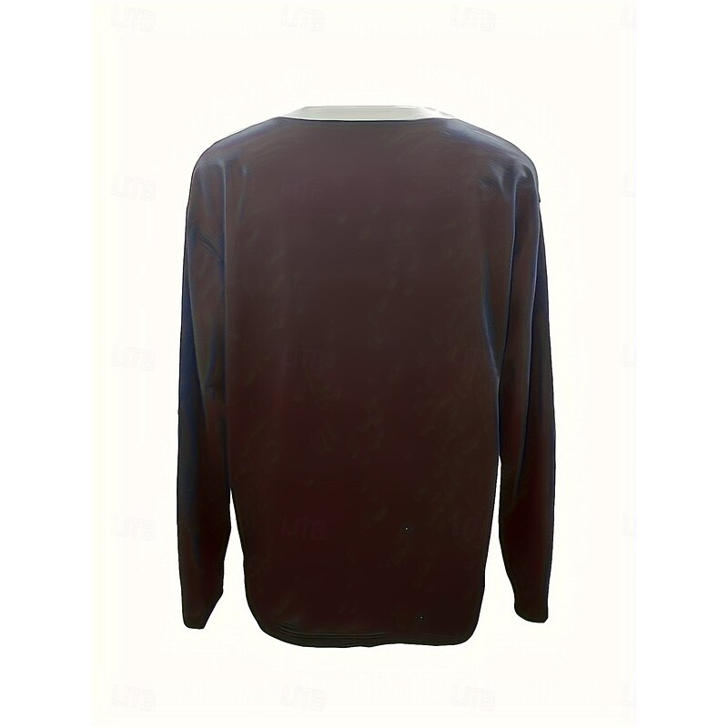 Women's T Shirt Pullover Casual Cat Street Casual Round Neck Print Long Sleeve Black Winter Spring &  Fall2