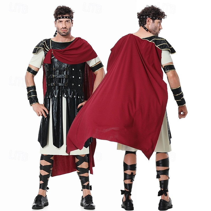 Roman Knight Warrior Carnival Costume Halloween Group Family Costumes Kid's Adults' Men's Boys Girls' Medieval Performance Party Halloween Carnival Easy Carnival Costume4