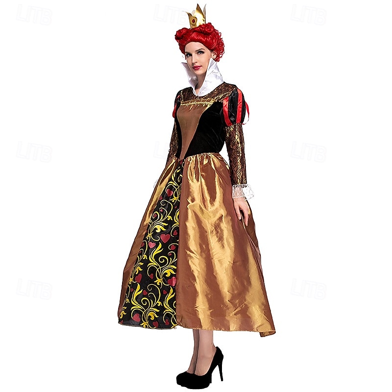 Alice in Wonderland Queen of Hearts Venom Red Queen Halloween Group Family Costumes Kid's Adults' Women's Girls' Performance Party Halloween Carnival Easy Carnival Costume2